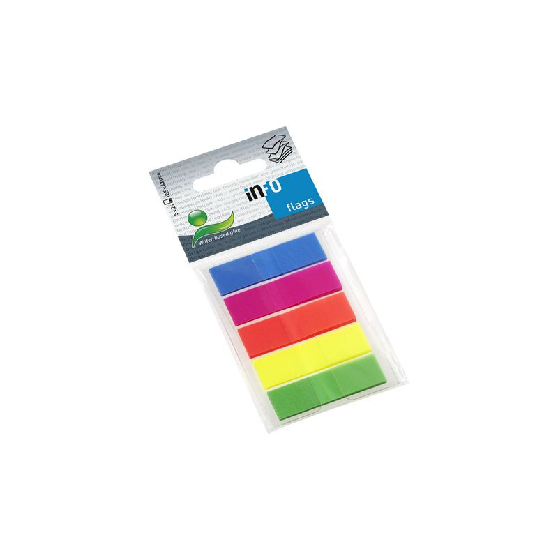 Produktbild för Index INFO NOTES 43x12mm 5 färger plast