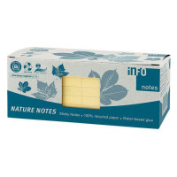 Produktbild för Notes INFO NOTES recy 75x75 gul 12/fp