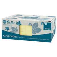 Produktbild för Notes INFO NOTES recy 75x125 gul 12/fp