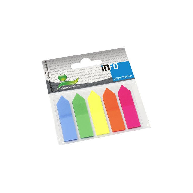 Produktbild för Index INFO NOTES 12x44mm 5 färger pilar