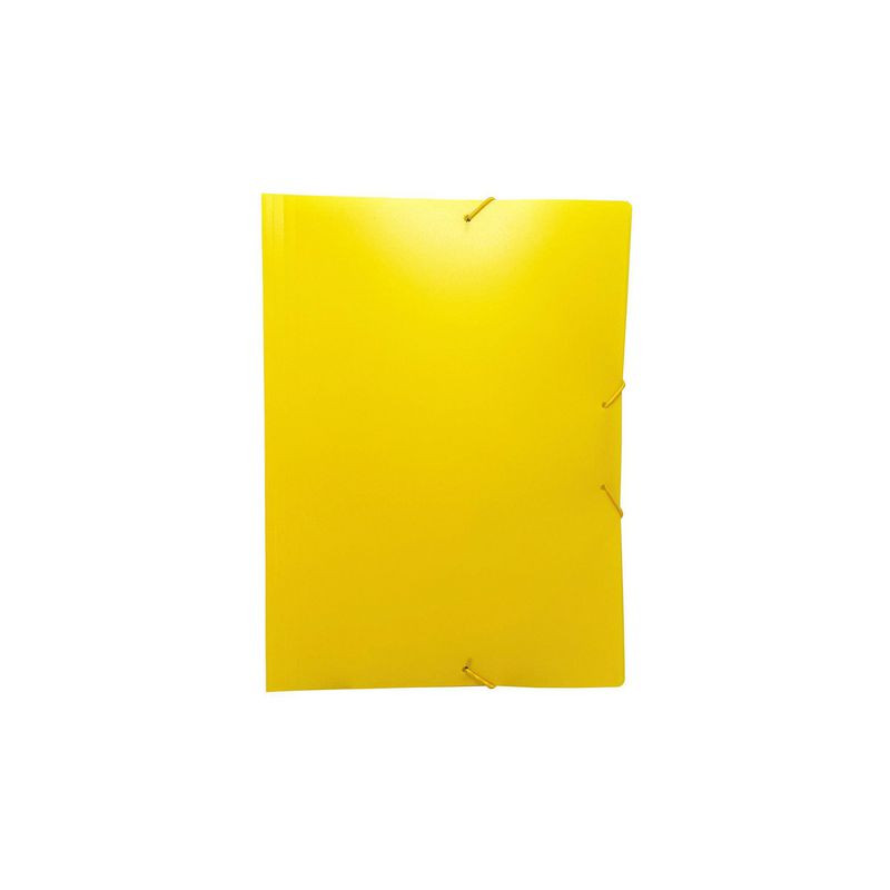 Produktbild för Gummibandsmapp u.kl. A4 plast gul