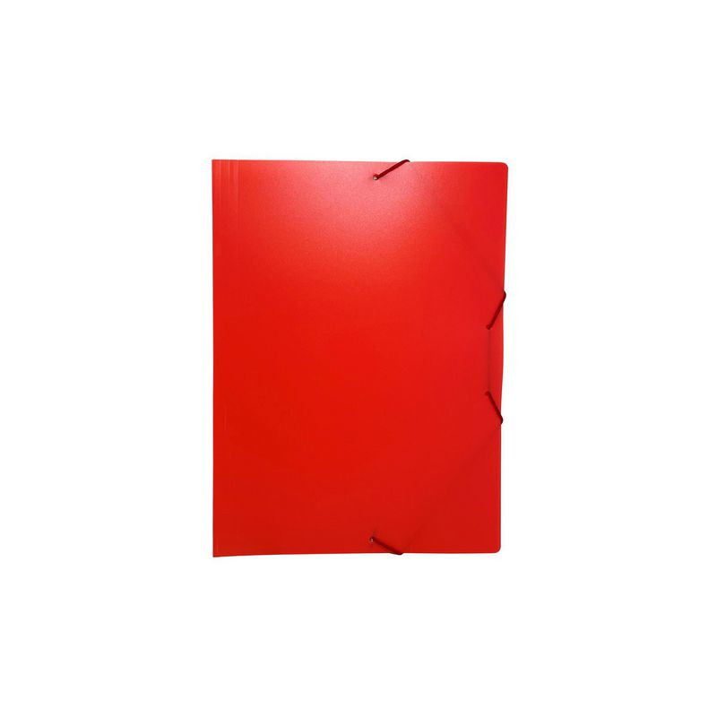 Produktbild för Gummibandsmapp u.kl. A4 plast röd