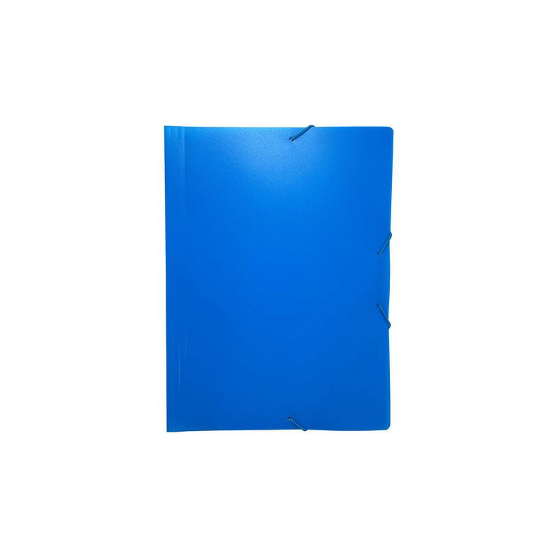 Produktbild för Gummibandsmapp u.kl. A4 plast blå