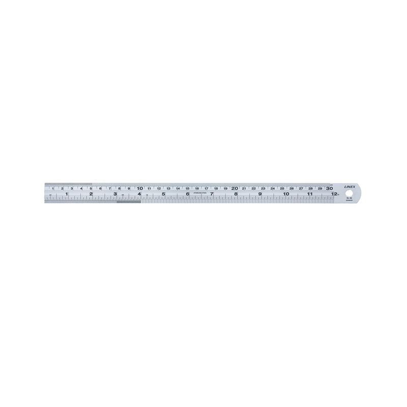 Produktbild för Linjal LINEX stål 30cm