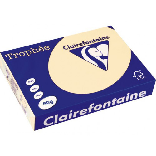 Clairefontaine Kop.ppr TROPHEÉ A4 80g gräddvit 500/FP