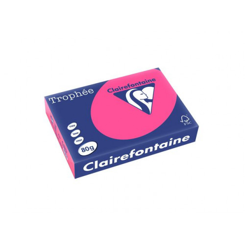 Clairefontaine Kop.ppr TROPHEÉ A4 80g neonrosa 500/FP