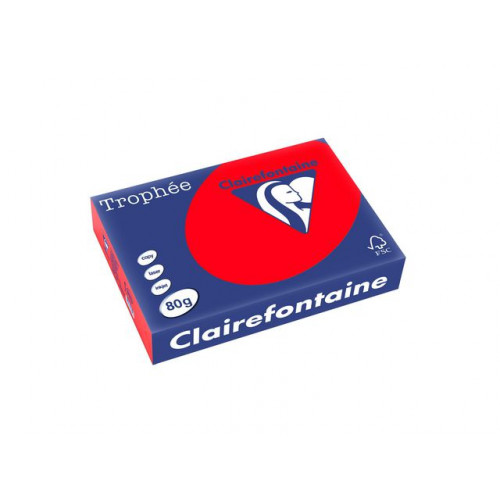 Clairefontaine Kop.ppr TROPHEÉ A4 80g röd 500/FP