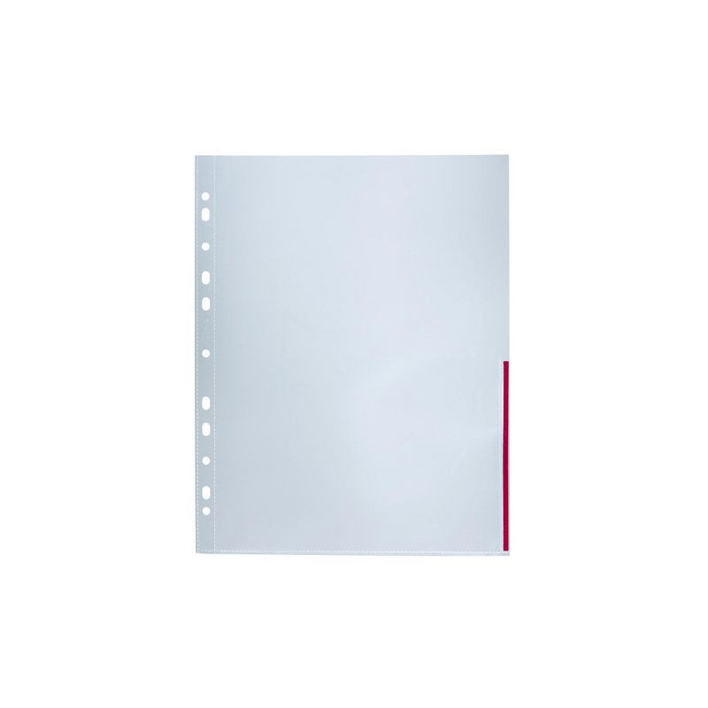 Produktbild för Plastficka sig BANTEX A4 0,12 röd 100/fp
