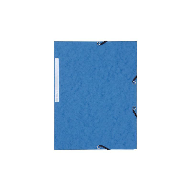 Produktbild för Gummibandsmapp LYRECO A4 3-kl blå 10/fp