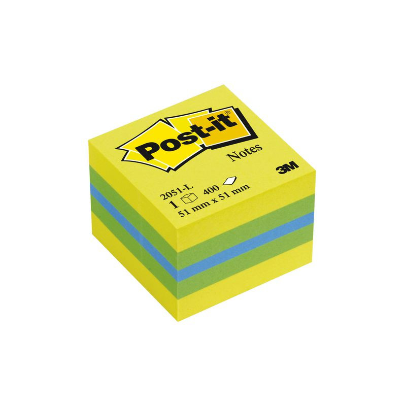 Produktbild för Notes POST-IT minikub 51x51mm lemon