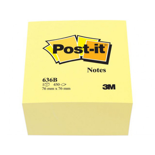 Post-it Notes POST-IT kub 2028 76x76 mm gul