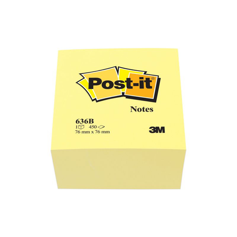 Produktbild för Notes POST-IT kub 2028 76x76 mm gul