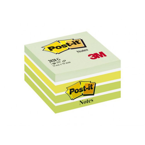 Post-it Notes POST-IT kub 76x76mm grön/vit