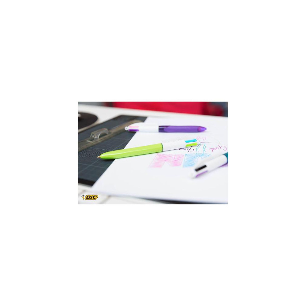 Produktbild för Kulpenna BIC 4 Colours Fun 1mm