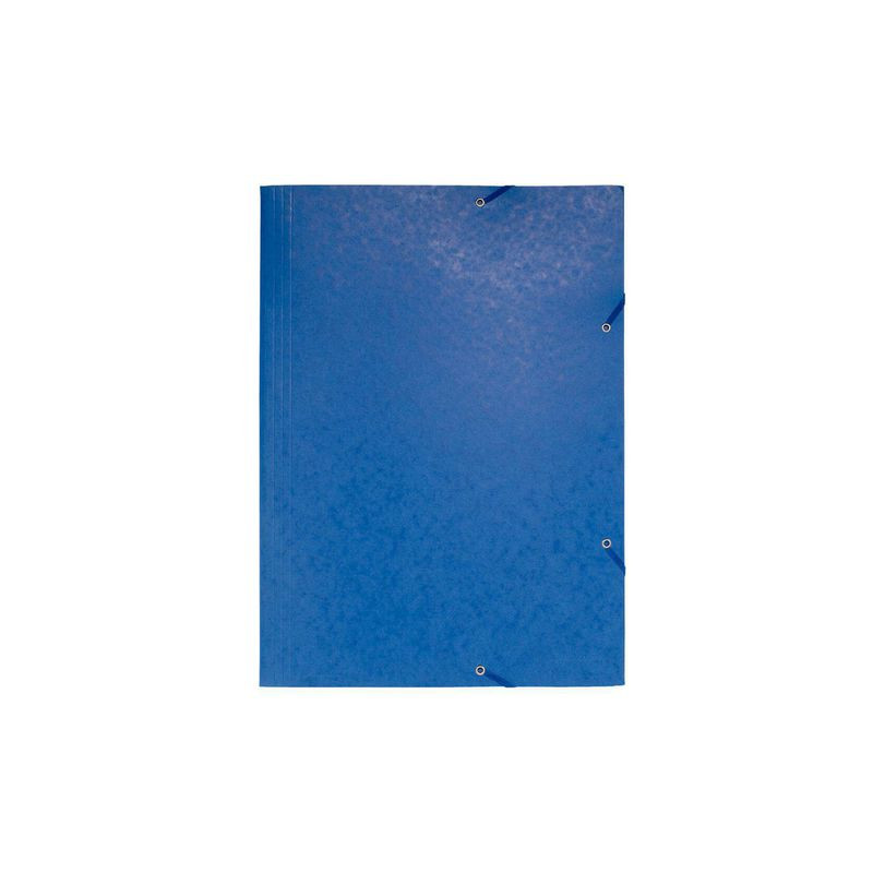 Produktbild för Gummibandsmapp 3-klaff A3 600g blå