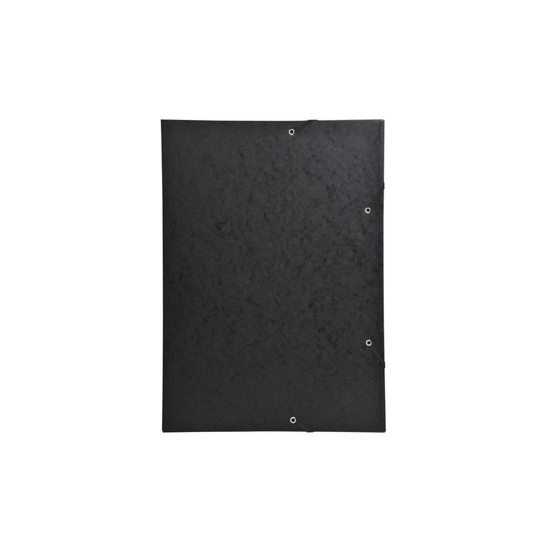 Produktbild för Gummibandsmapp 3-klaff A3 600g svart