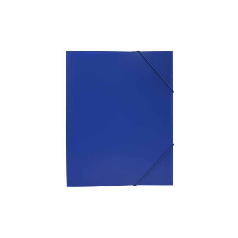 Produktbild för Gummibandsmapp plast 3-klaff A4 blå