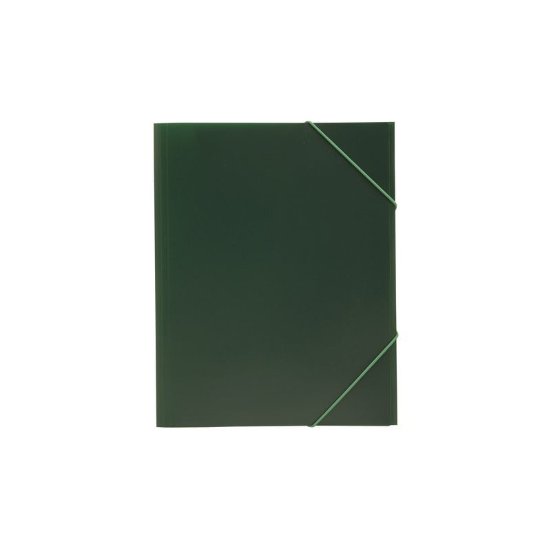 Produktbild för Gummibandsmapp plast 3-klaff A4 grön
