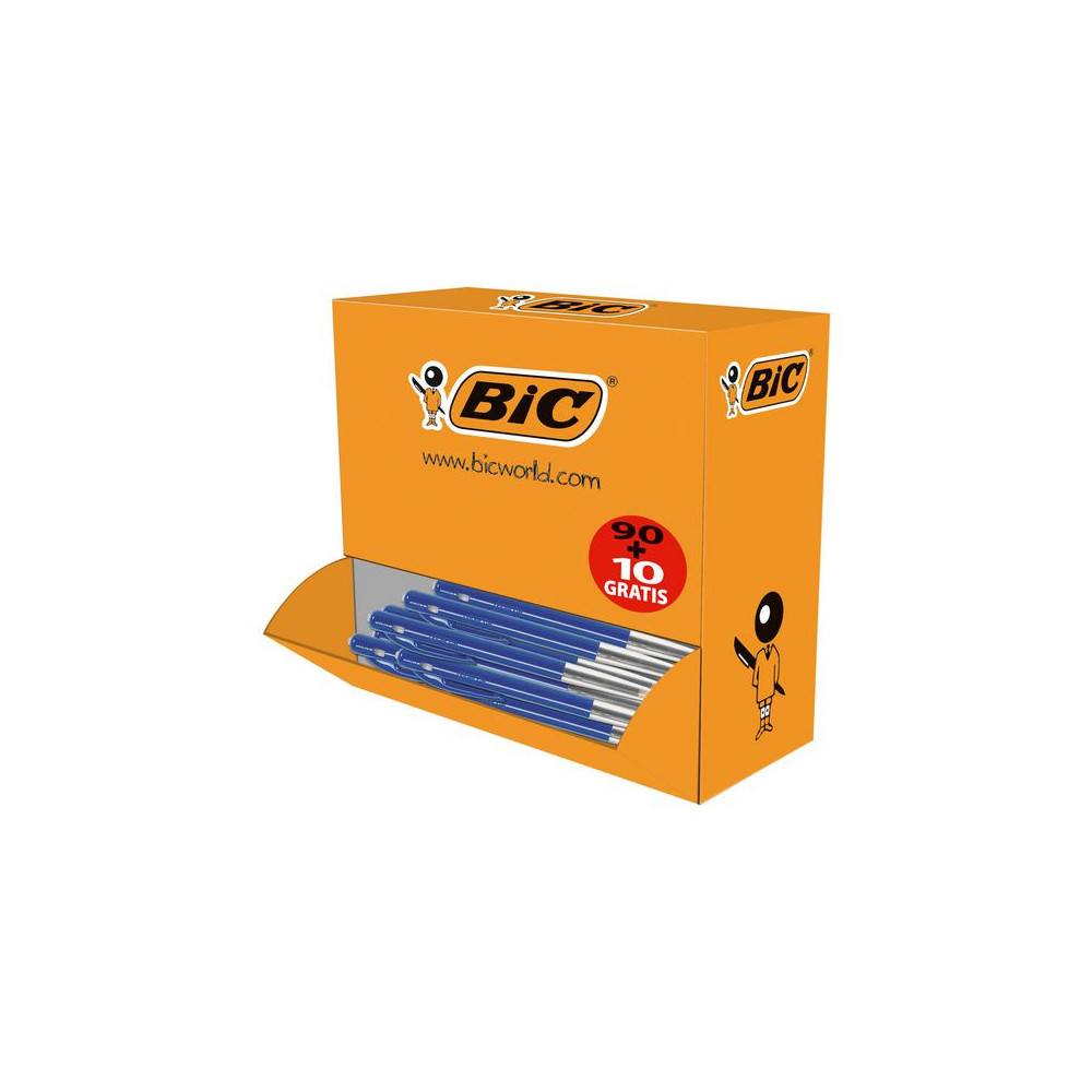 Produktbild för Kulpenna BIC Clic M10 1,0 blå 100/fp