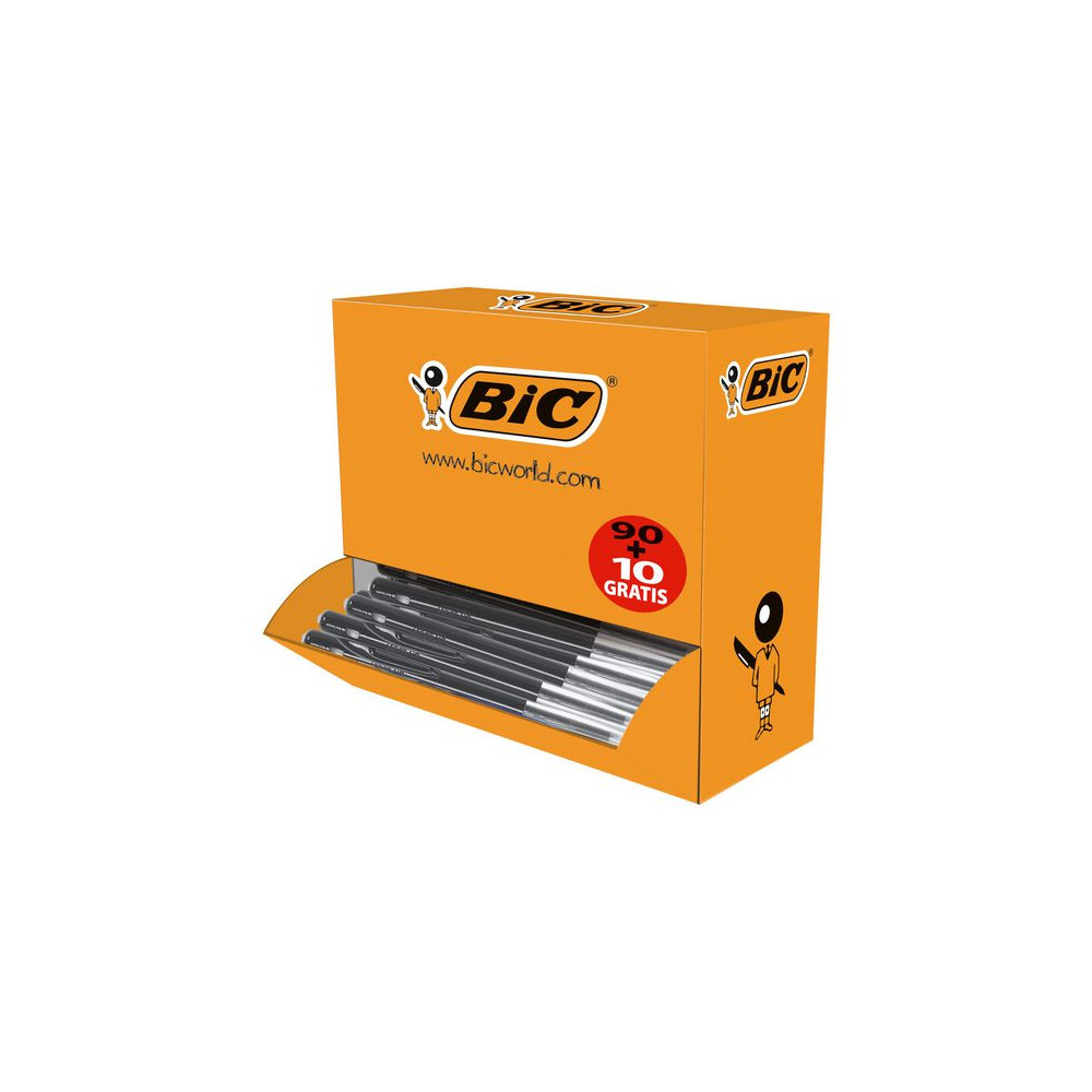 Produktbild för Kulpenna BIC Clic M10 1,0 svart 100/fp