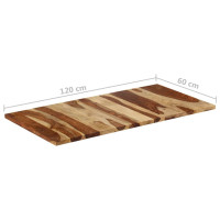 Produktbild för Bordsskiva 120x60x(2,5-2,7) cm massivt akaciaträ