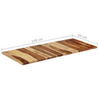 Produktbild för Bordsskiva 140x60x(2,5-2,7) cm massivt akaciaträ