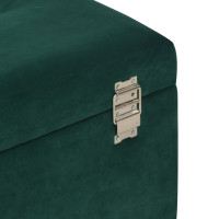 Produktbild för Bänk med förvaringsutrymme 80 cm grön sammet