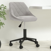 Miniatyr av produktbild för Snurrbar kontorsstol ljusgrå sammet