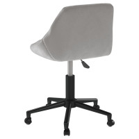 Miniatyr av produktbild för Snurrbar kontorsstol ljusgrå sammet