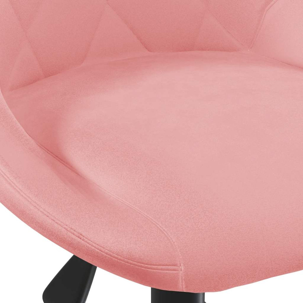 Produktbild för Snurrbar kontorsstol rosa sammet