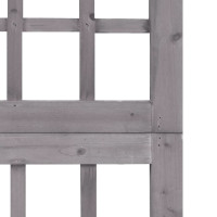 Miniatyr av produktbild för Rumsavdelare/Spaljé 4 paneler massiv furu grå 161x180 cm