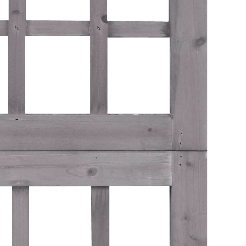 Produktbild för Rumsavdelare/Spaljé 5 paneler massiv furu grå 201,5x180 cm