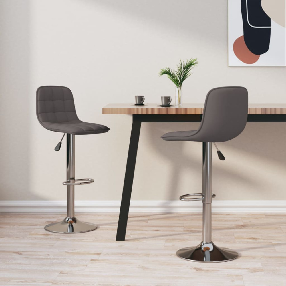 Produktbild för Barstolar 2 st taupe tyg