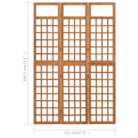Miniatyr av produktbild för Rumsavdelare/Spaljé 3 paneler massiv gran 121x180,5 cm