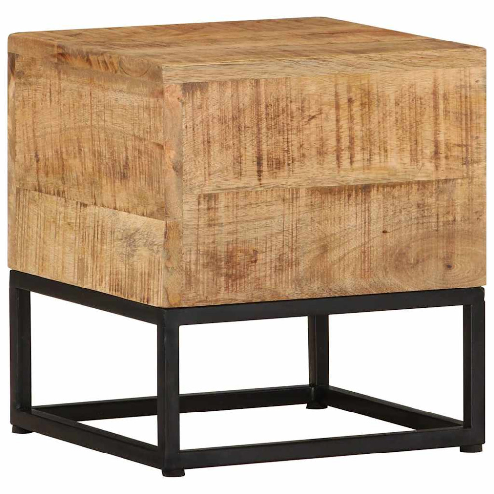 Produktbild för Sidobord 30x30x33 cm grovt mangoträ