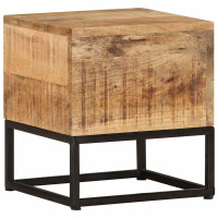 Produktbild för Sidobord 30x30x33 cm grovt mangoträ