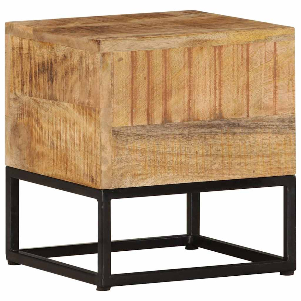 Produktbild för Sidobord 30x30x33 cm grovt mangoträ