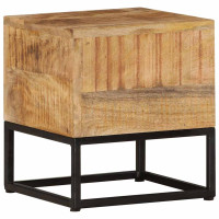 Produktbild för Sidobord 30x30x33 cm grovt mangoträ