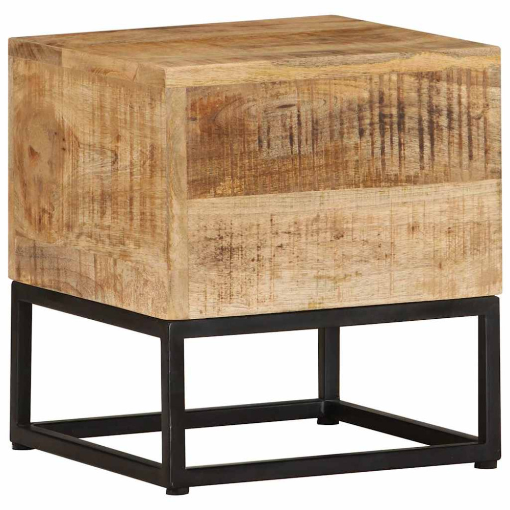 Produktbild för Sidobord 30x30x33 cm grovt mangoträ