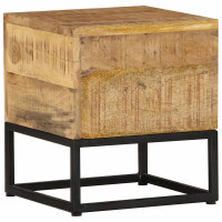 Produktbild för Sidobord 30x30x33 cm grovt mangoträ