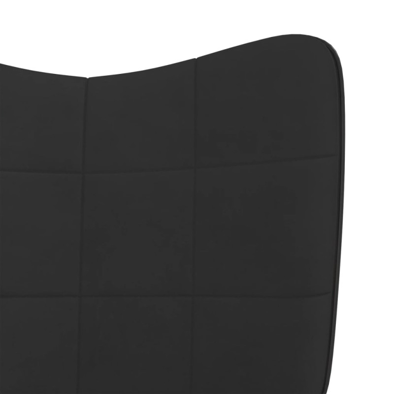 Produktbild för Vilstol svart sammet och PVC
