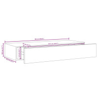 Produktbild för Vägghyllor 2 st ek och vit 60x23,5x10cm MDF