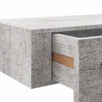 Produktbild för Vägglådor betonggrå 2 st 60x23,5x10 cm MDF