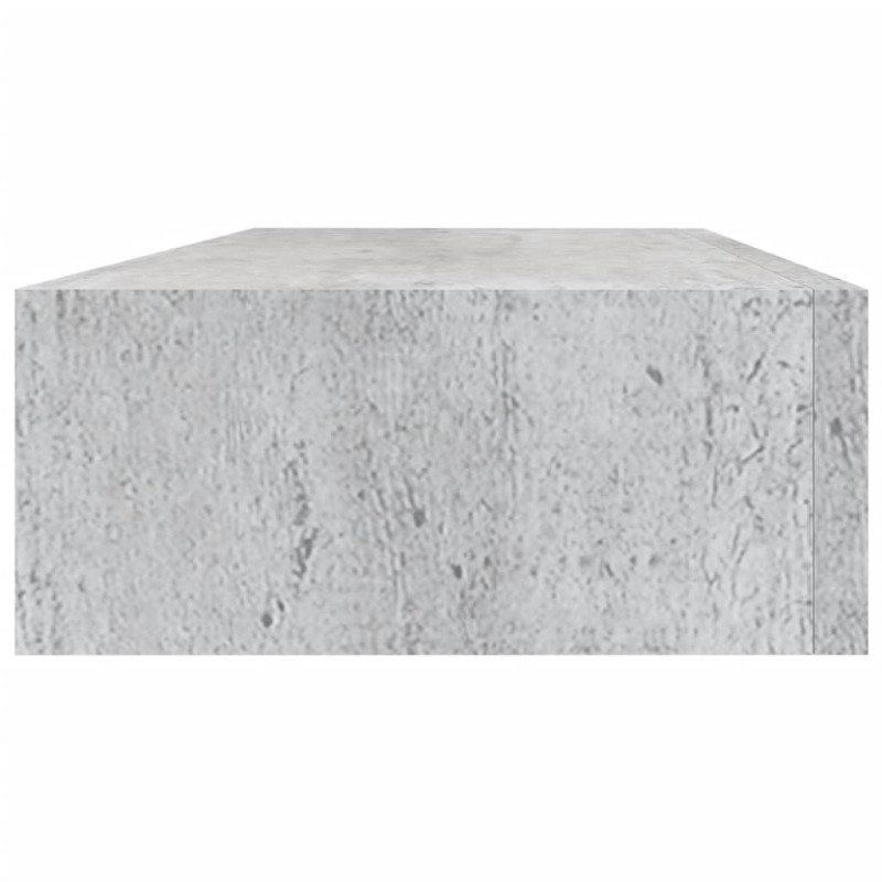 Produktbild för Vägglådor betonggrå 2 st 60x23,5x10 cm MDF