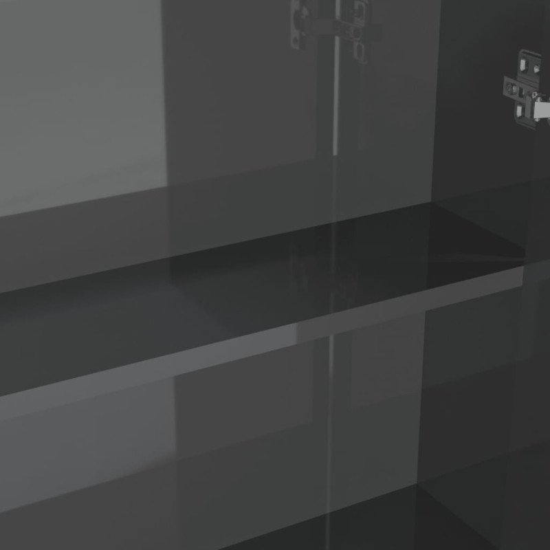 Produktbild för Spegelskåp för badrum grå 60x15x75 cm MDF