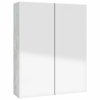 Miniatyr av produktbild för Spegelskåp för badrum betonggrå 60x15x75 cm MDF
