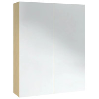 Miniatyr av produktbild för Spegelskåp för badrum vit och ek 60x15x75 cm MDF