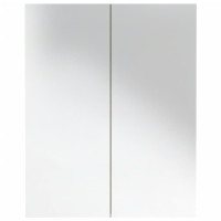 Miniatyr av produktbild för Spegelskåp för badrum vit och ek 60x15x75 cm MDF