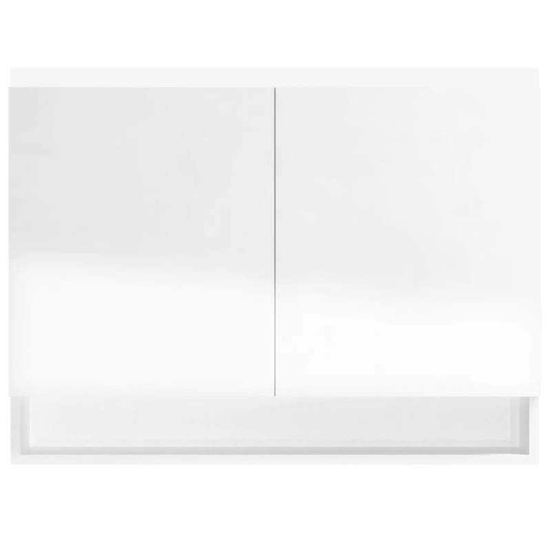 Produktbild för Spegelskåp för badrum vit 80x15x60 cm MDF