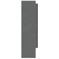 Produktbild för Spegelskåp för badrum grå glänsande 80x15x60 cm MDF
